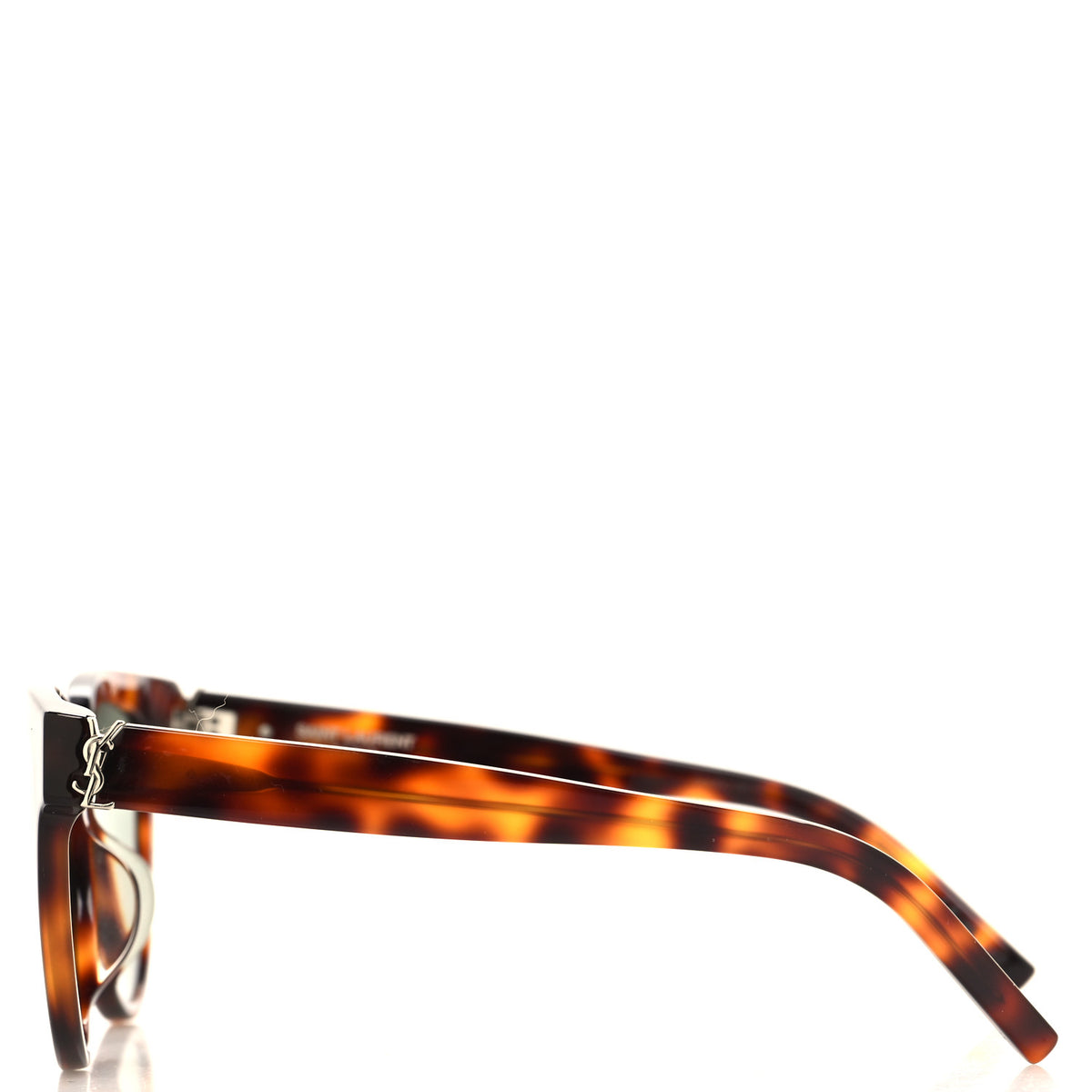 Saint Laurent Acetate Round Sunglasses SL M28/F Tortoise 3 of 7