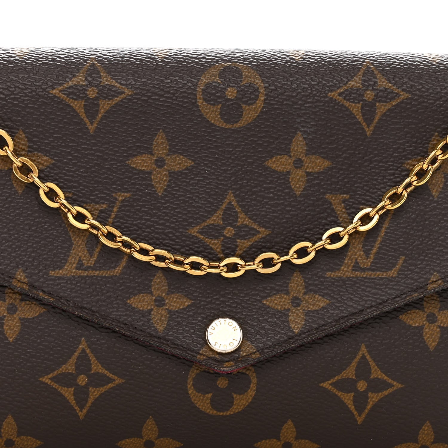 Louis Vuitton Monogram Pochette Felicie Chain Wallet Fuchsia 7 of 10