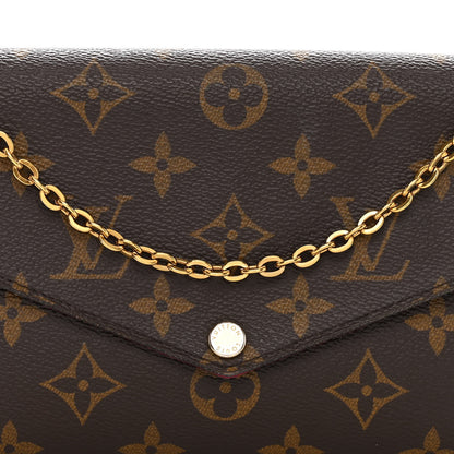 Louis Vuitton Monogram Pochette Felicie Chain Wallet Fuchsia 7 of 10