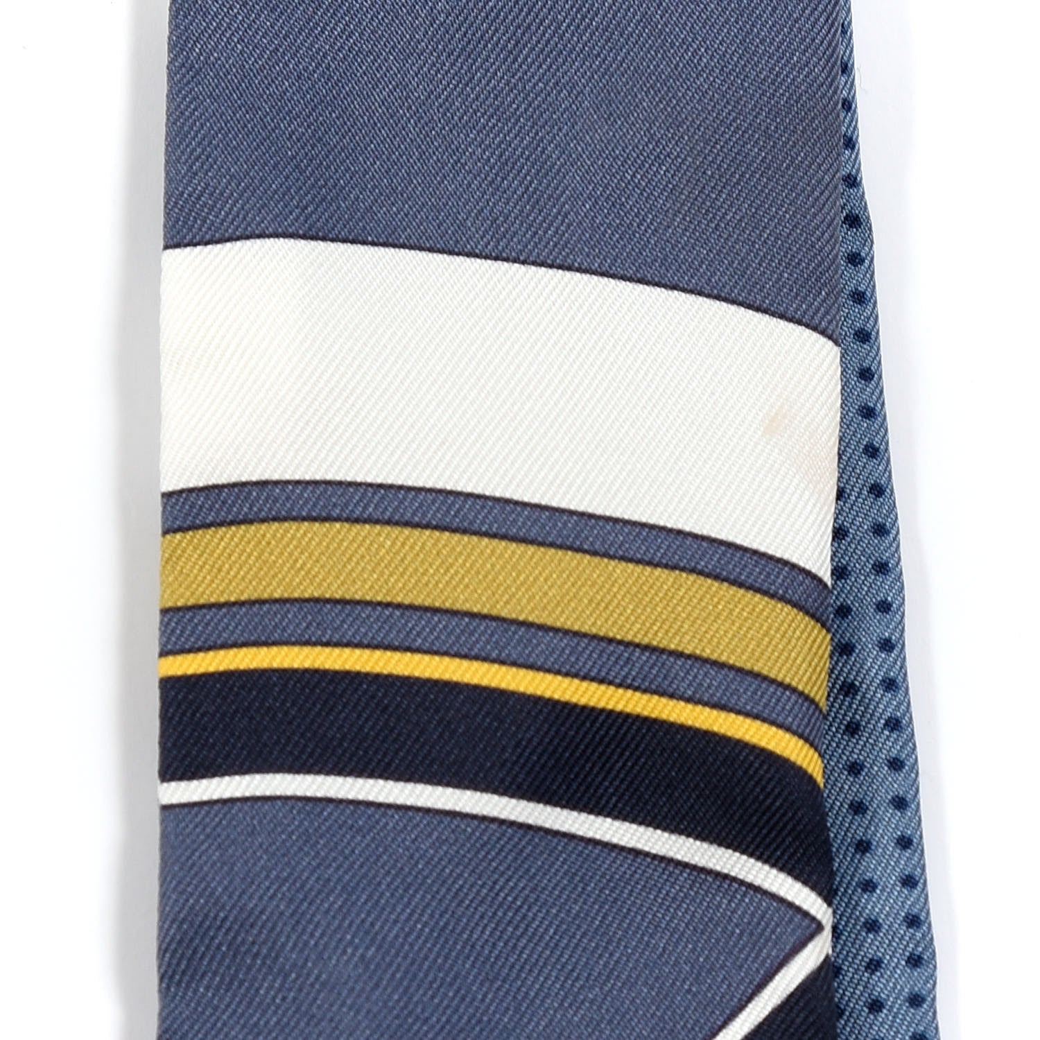 Hermes Silk Washington's Carriage Detail Twilly Gris Bleu Jean Jaune 5 of 5