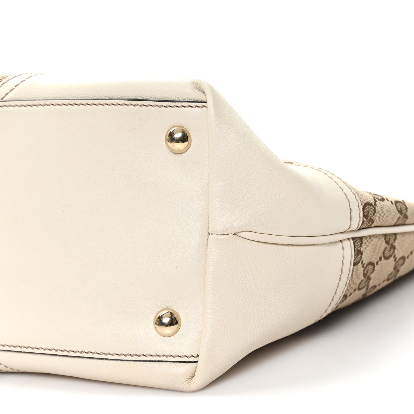 Monogram Medium New Britt Tote Off White