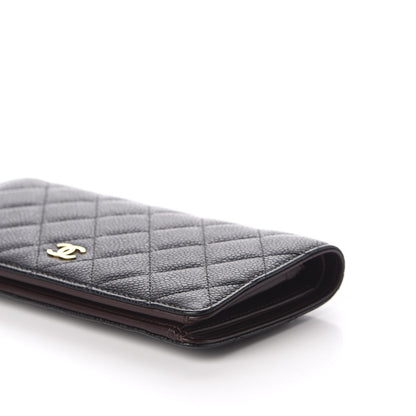 Chanel Caviar Quilted Yen Wallet Black 7 of 11