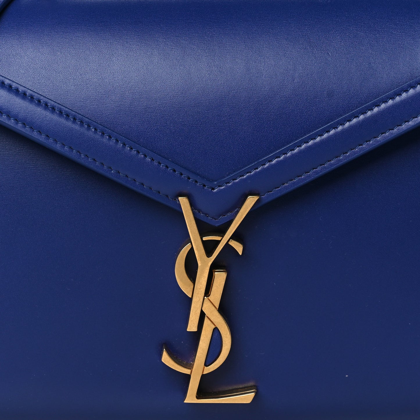 Calfskin Mini Classic Monogram Cassandra Top Handle Bag Blue Majorelle