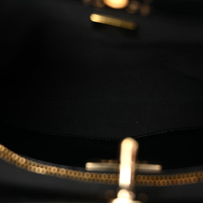 Chanel Shiny Crumpled Calfskin Quilted Mini 31 Shopping Bag Black 5 of 11