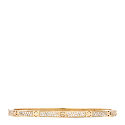 Cartier 18K Yellow Gold Diamond Small LOVE Paved Bracelet 17 1 of 7
