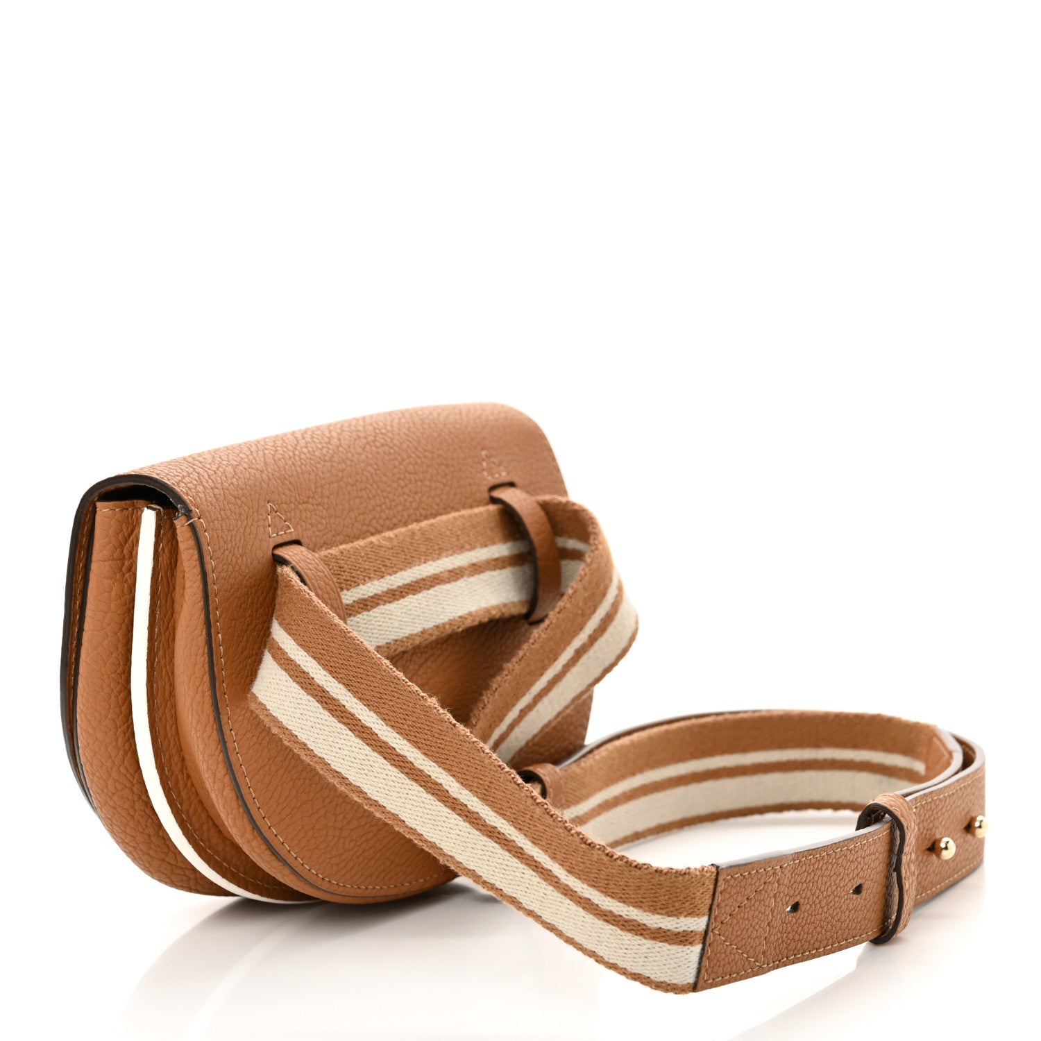 Delvaux Crispy Calfskin Mini Le Mutin Saddle Belt Bag Vegetal 3 of 12