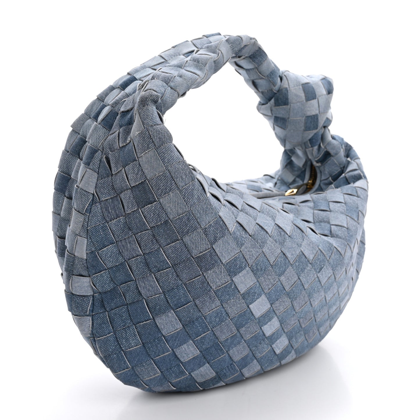 Nappa Denim Effect Intrecciato Teen Jodie Hobo Denim