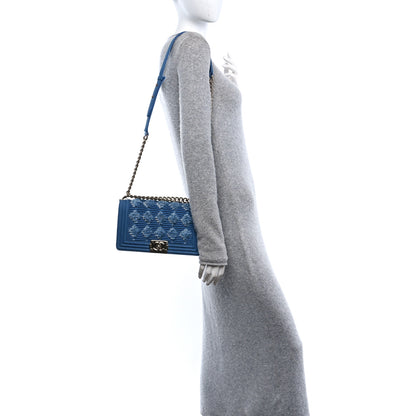 Chanel Denim Pleated Medium Boy Flap Light Blue 2 of 10