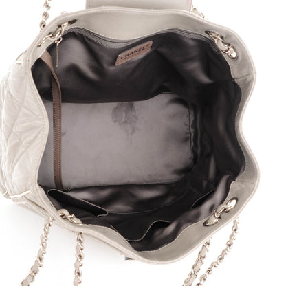 Chanel Glazed Lambskin Quilted North South Large Tote Grey 5 of 7