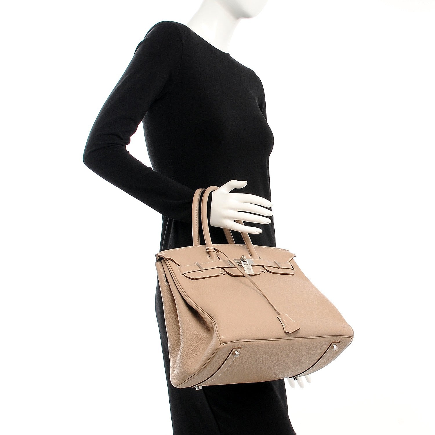 Hermes Taurillon Clemence Birkin 35 Argile 2 of 33