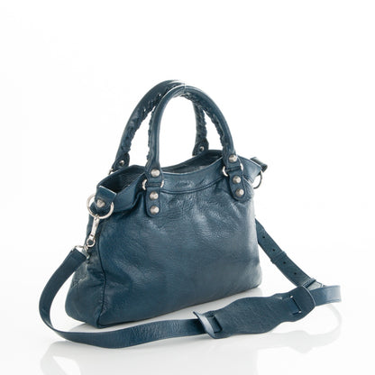 Balenciaga Agneau Giant 12 Silver Hardware Town Bleu Mineral 3 of 7