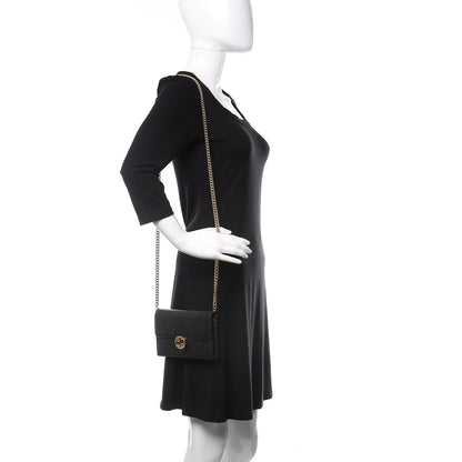 Gucci Guccissima Icon Chain Wallet Black 2 of 11