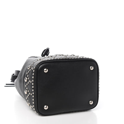 Saint Laurent Calfskin Small Y Studs Bucket Bag Black 3 of 8