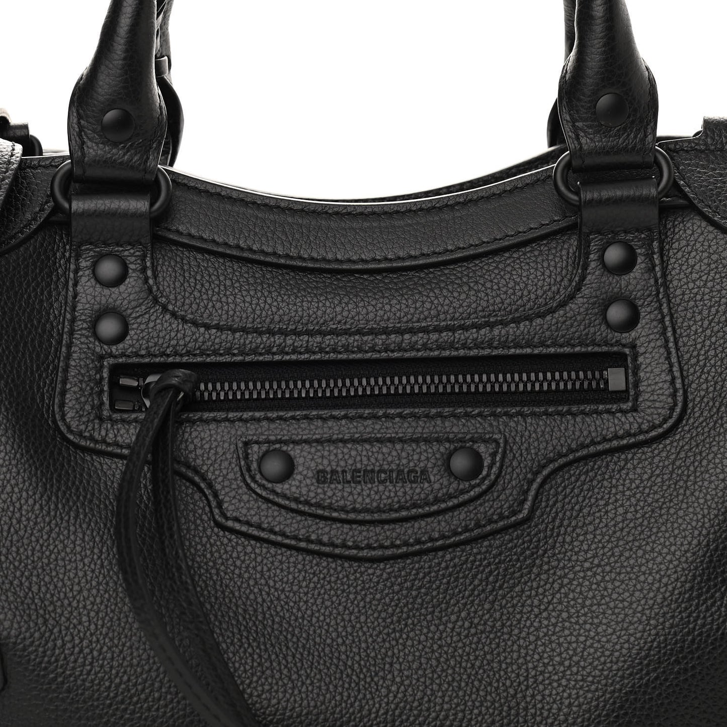 Grained Calfskin Neo Classic Black Hardware S City Black