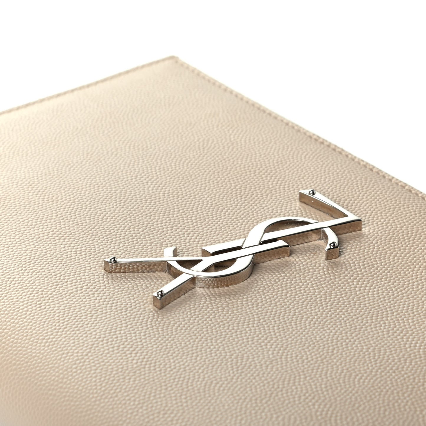 Grain De Poudre Classic Kate Monogram Clutch Nude Powder