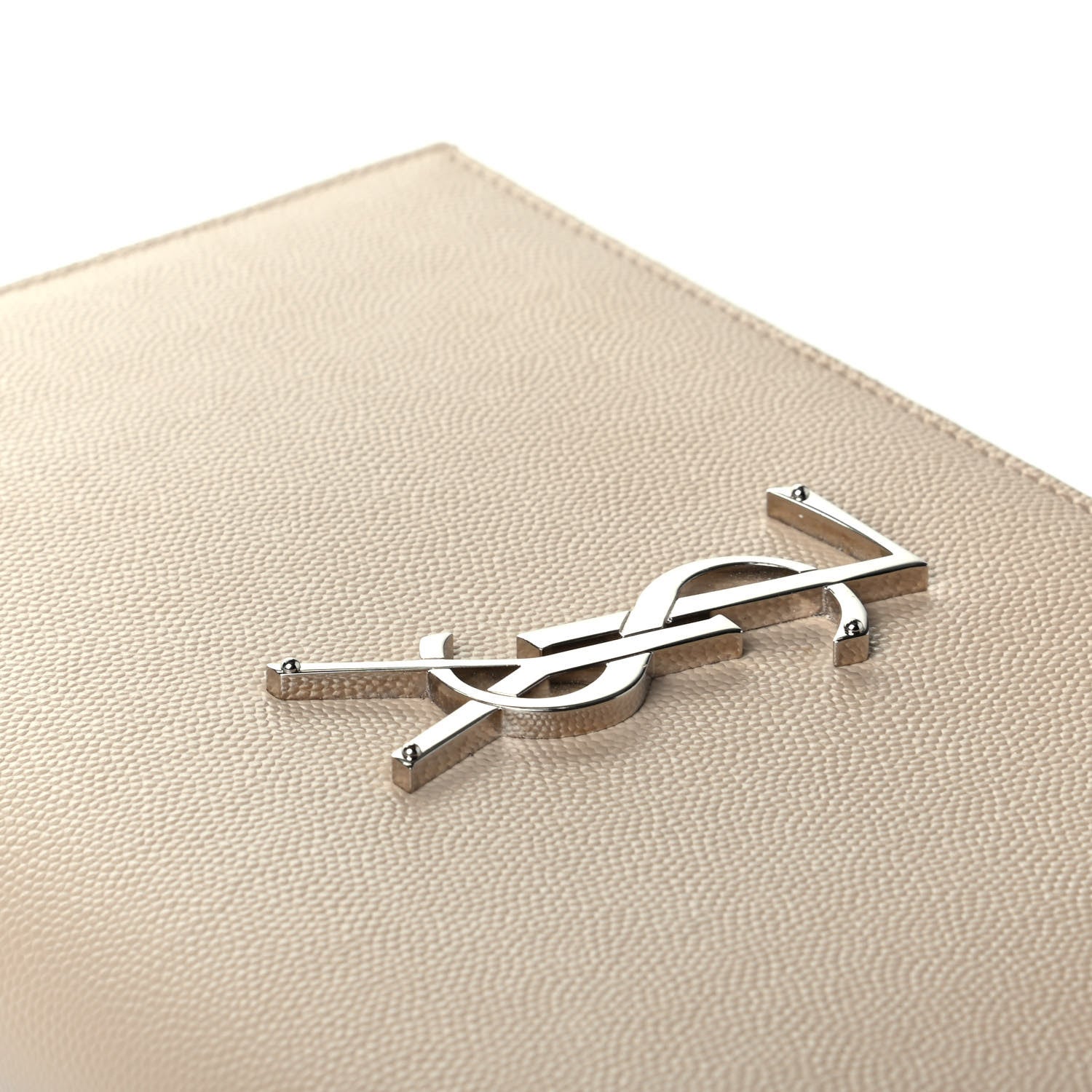 Saint Laurent Grain De Poudre Classic Kate Monogram Clutch Nude Powder 7 of 7