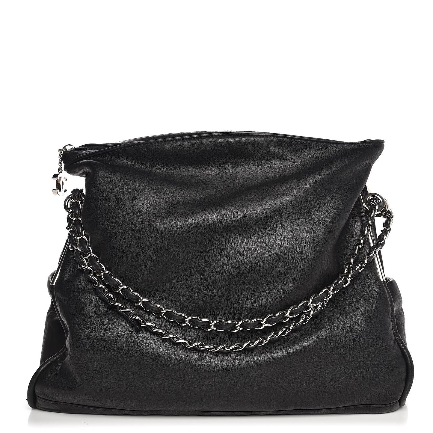 Lambskin Large Ultimate Soft Tote Black