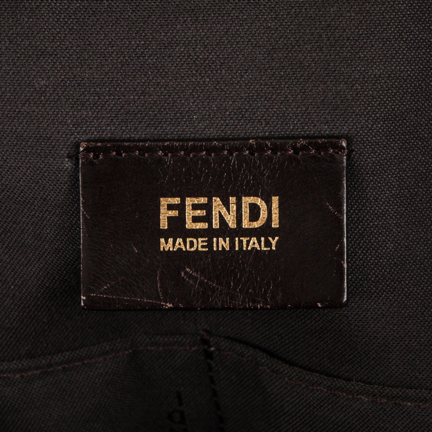Fendi Zucca Vitello Artic Convertible Tote Tobacco Castagna 6 of 7