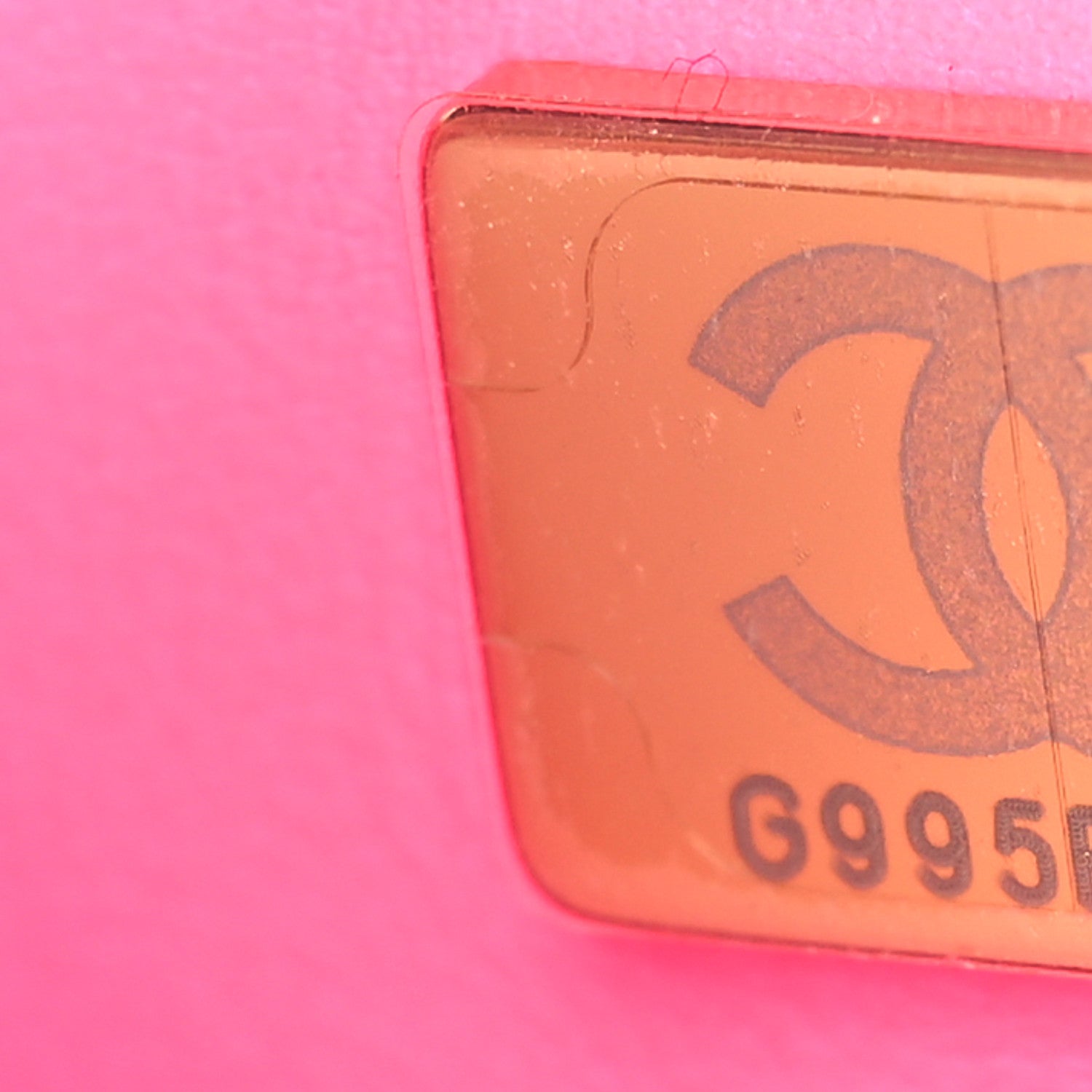 Chanel Patent Quilted CC Vani-Tea Case With Chain Neon Pink 7 of 9