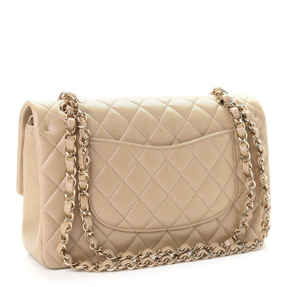 Chanel Iridescent Caviar Quilted Medium Double Flap Dark Beige 2 of 8