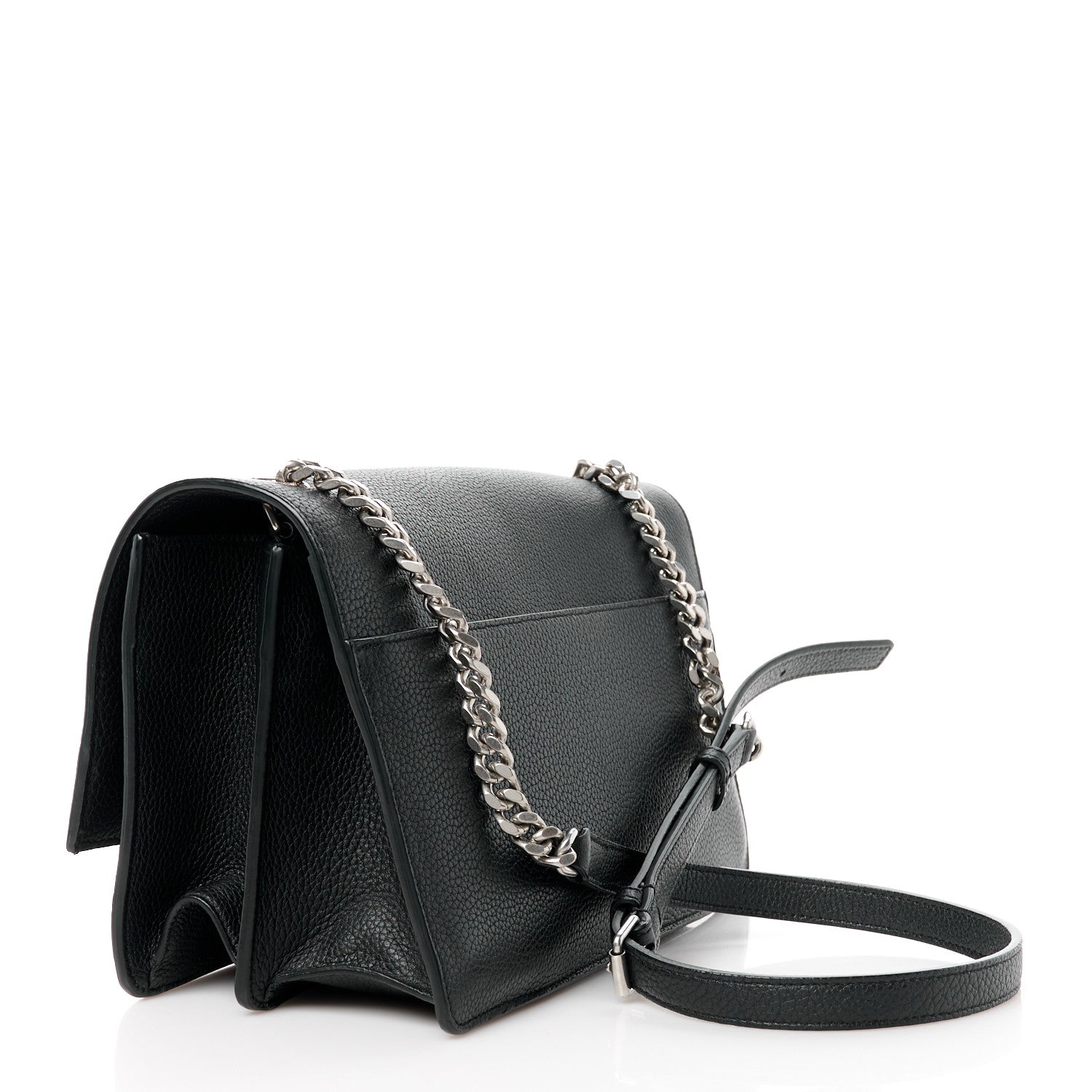 Saint Laurent SAINT LAURENT Grained Calfskin Medium Monogram Sunset Crossbody Black 2 of 11