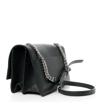 Saint Laurent SAINT LAURENT Grained Calfskin Medium Monogram Sunset Crossbody Black 2 of 11