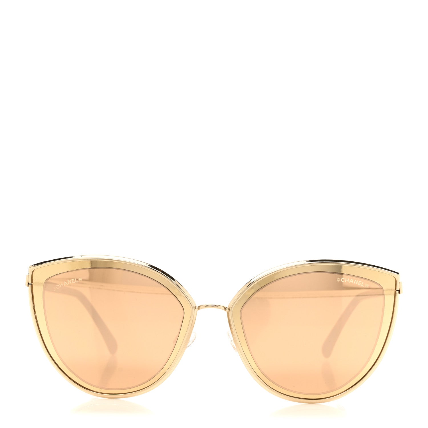 Chanel Metal Cat Eye Sunglasses 4222 Gold 2 of 8