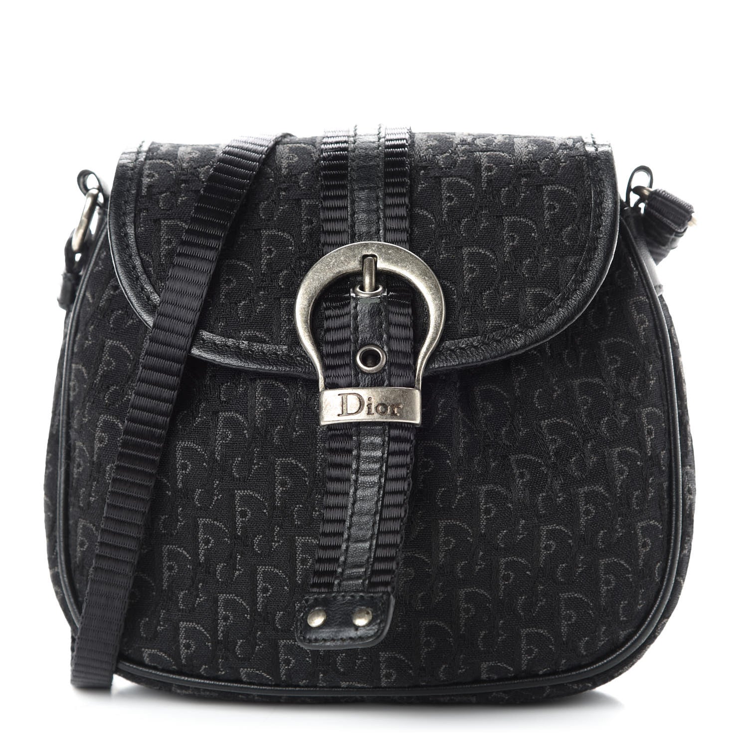 Christian Dior Monogram Crossbody Bag Black 1 of 8