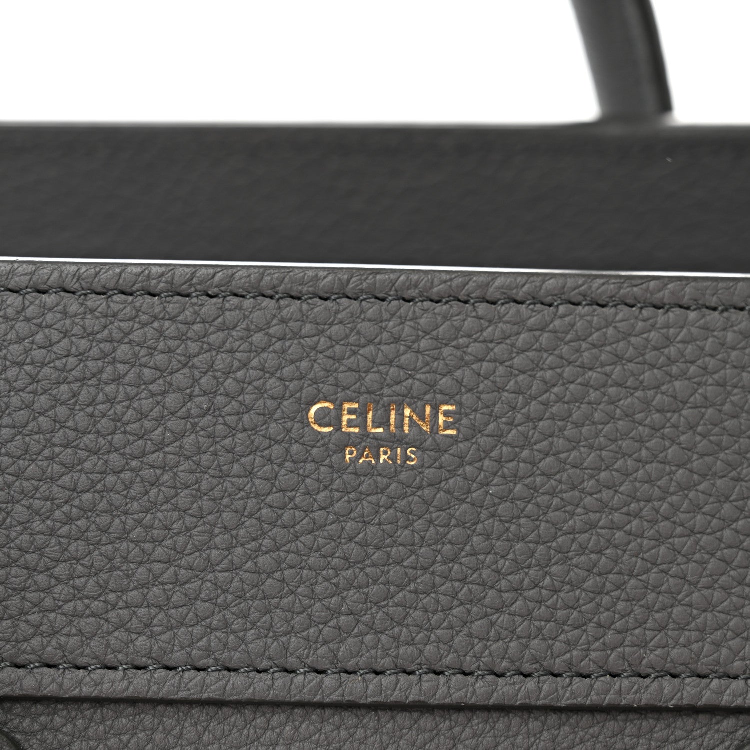Celine Baby Drummed Calfskin Micro Luggage Kohl 7 of 13