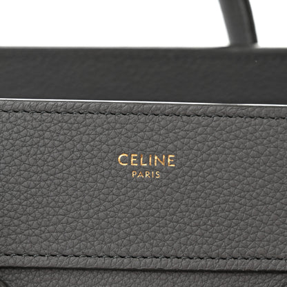 Celine Baby Drummed Calfskin Micro Luggage Kohl 7 of 13