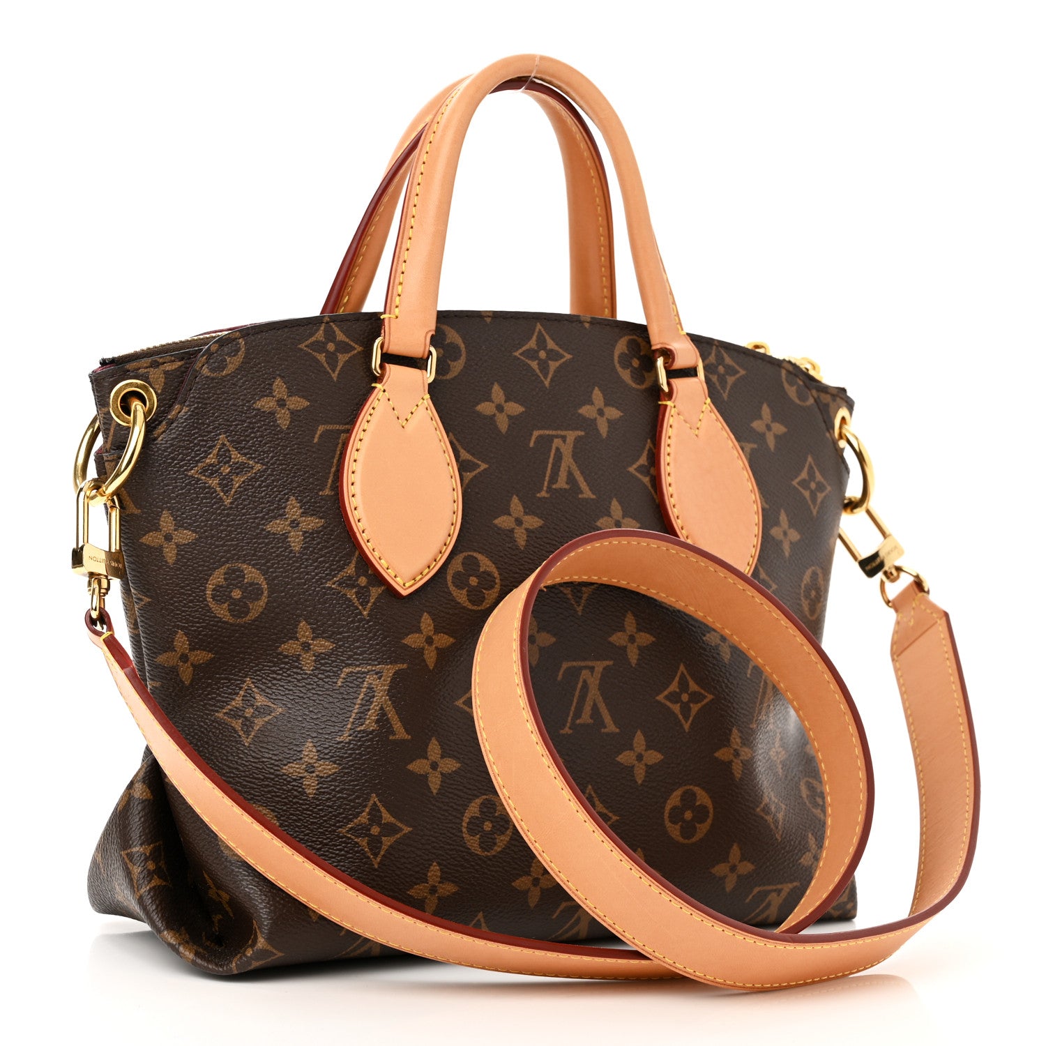 Louis Vuitton Monogram Flower Zipped Tote PM Beige 3 of 10