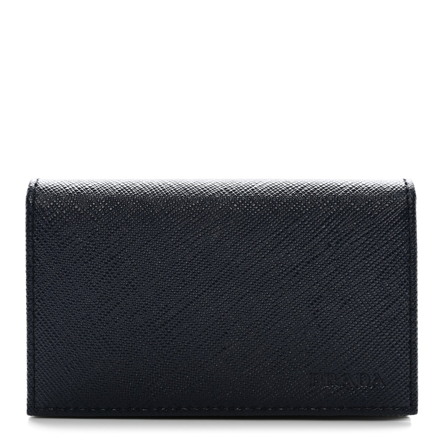 Prada Saffiano Flap Card Holder Baltico 1 of 8