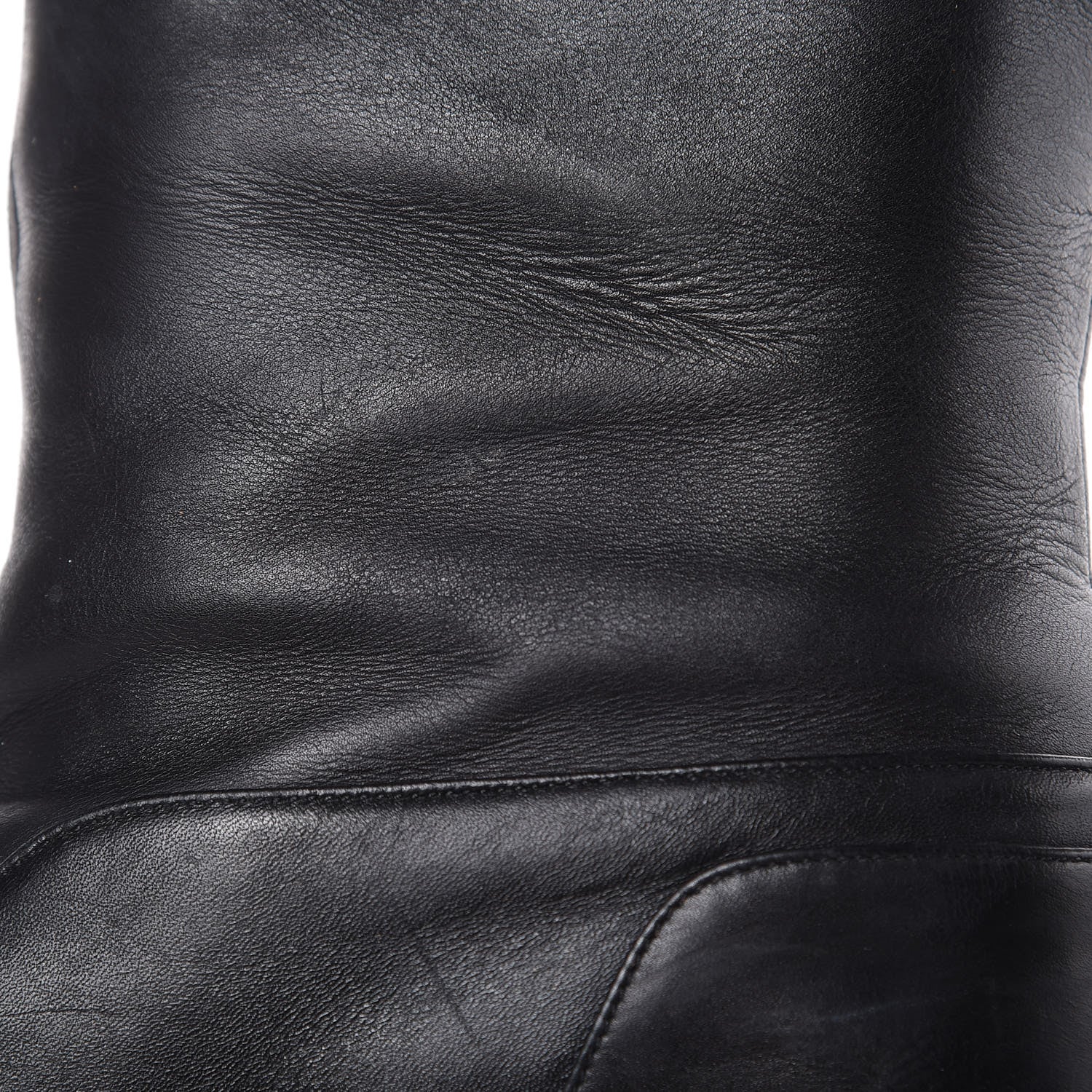 Christian Louboutin Matte Calfskin Foresta Knee High Wedge Boots 37.5 Black 13 of 16