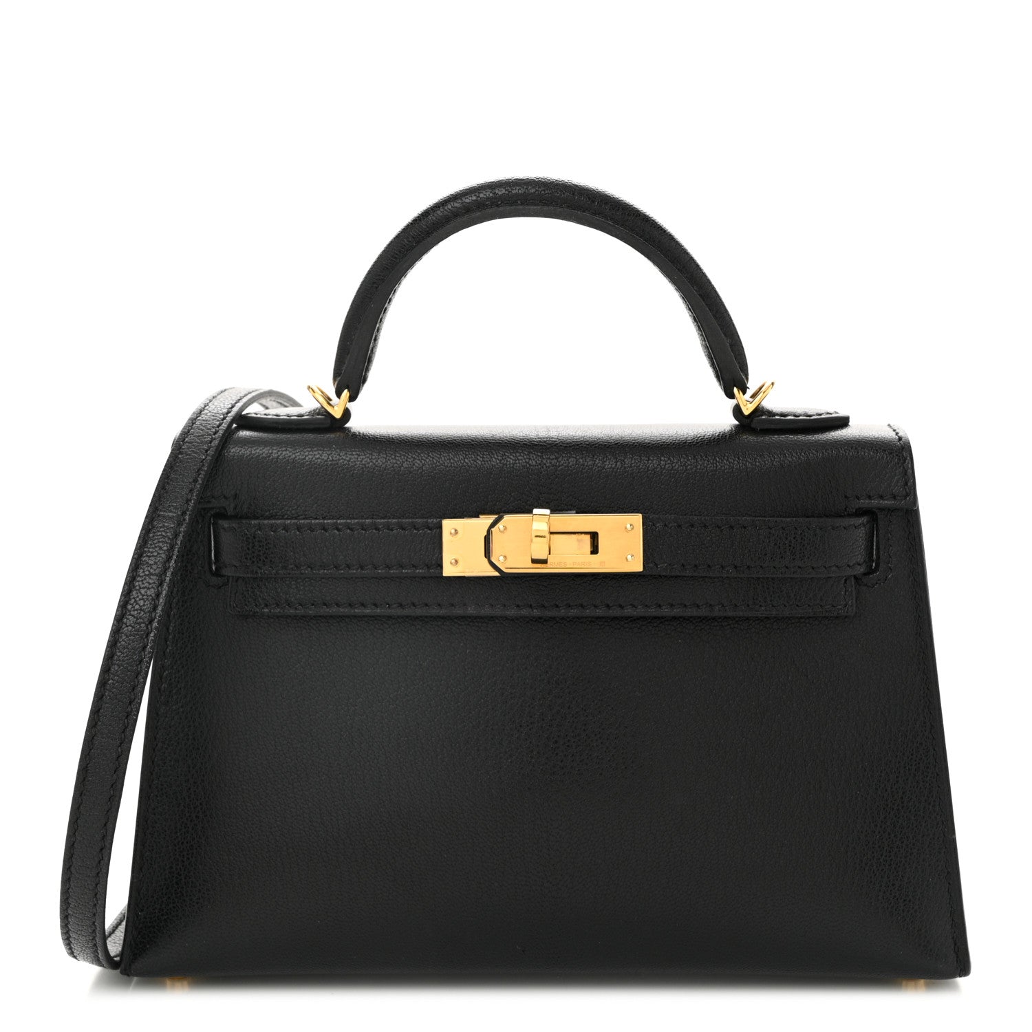 Hermes Chevre Chamkila Mini Kelly Sellier 20 Black 1 of 11