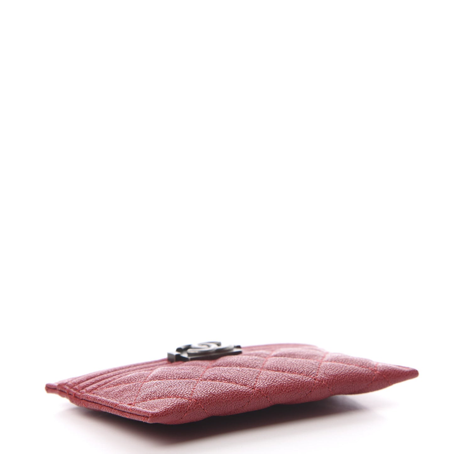 Caviar Quilted Boy Card Holder Red