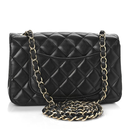 Chanel Lambskin Quilted Mini Rectangular Flap Black 3 of 15