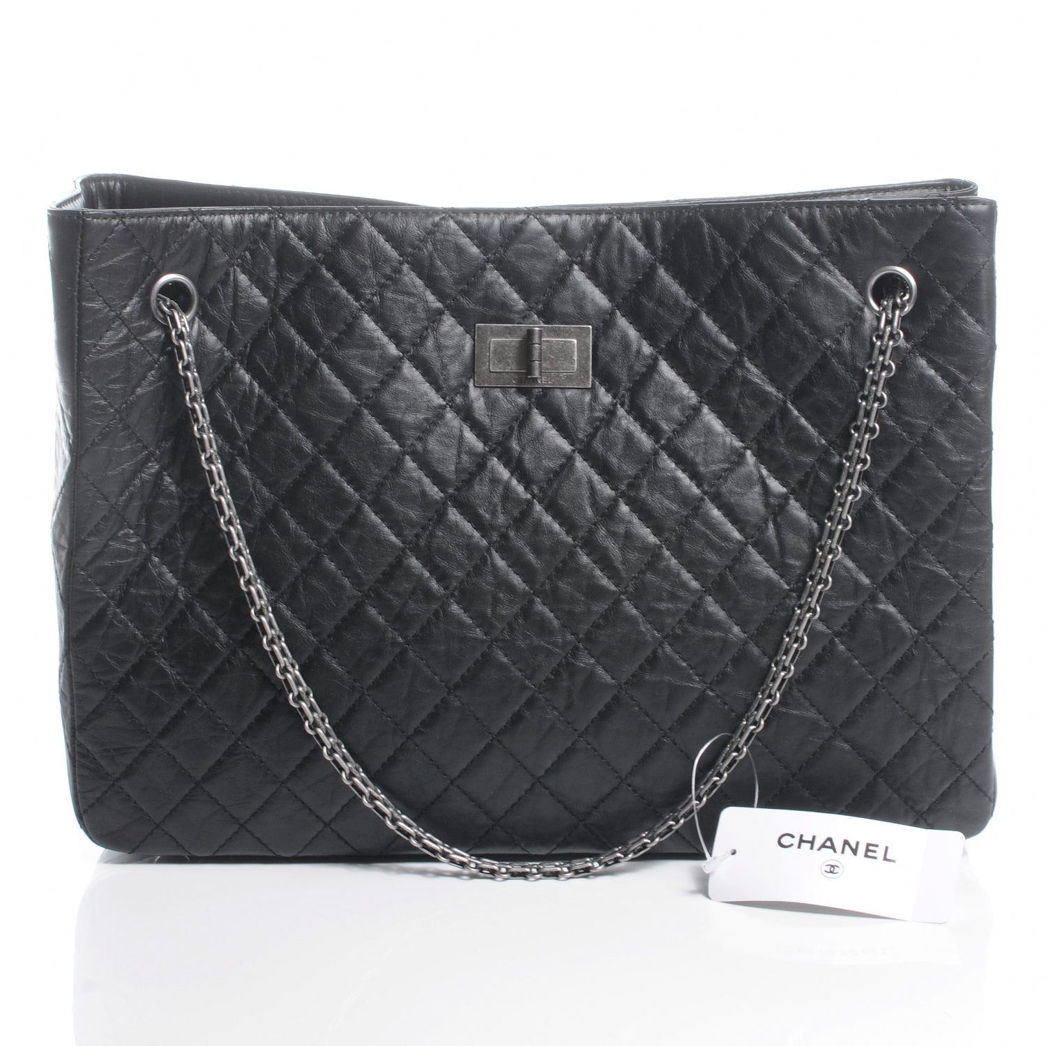 Chanel Aged Calfskin Reissue 2.55 Tote Black 1 of 8