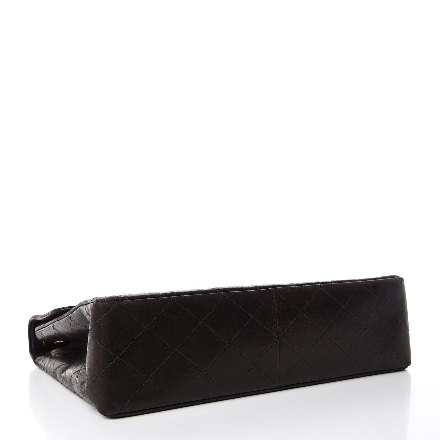 Lambskin Quilted XL Jumbo Single Flap Black
