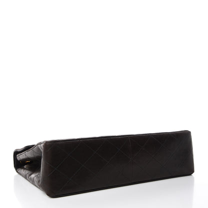 Chanel Lambskin Quilted XL Jumbo Single Flap Black 4 of 9