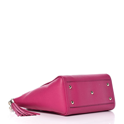 Gucci Pebbled Calfskin Small Soho Top Handle Bag Bright Bougainvillea 5 of 12