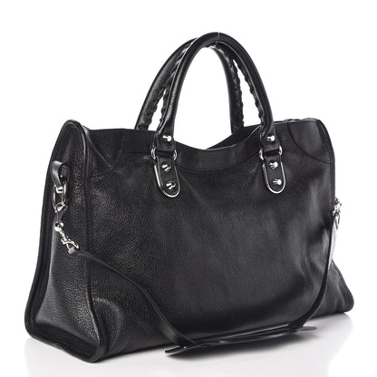 Balenciaga Chevre Silver Metallic Edge Hardware City Black 3 of 9