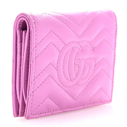 Gucci Calfskin Matelasse GG Marmont Card Case Candy Mousse 3 of 6