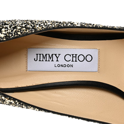 Jimmy Choo Glitter Pointy Toe Romy 60 Pumps 38.5 Gold Mix 8 of 8