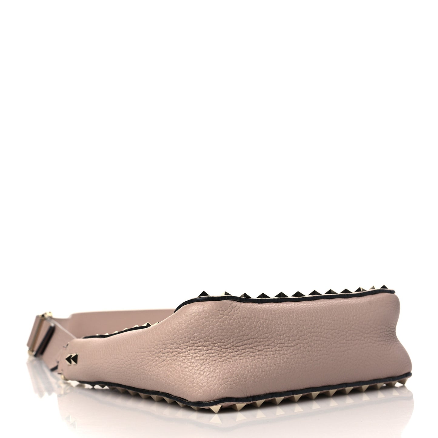 Pebbled Calfskin Mini Rockstud Flip-Lock Messenger Bag Poudre