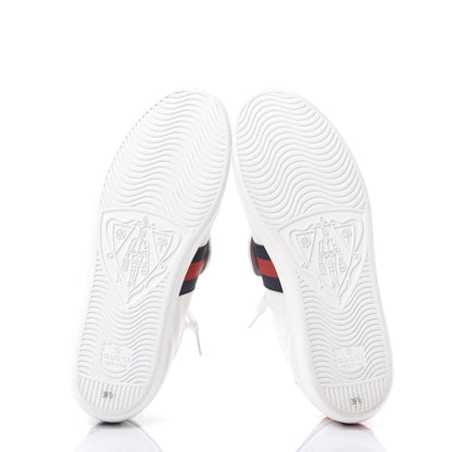 Gucci Calfskin Ayers Blind For Love Embroidered Womens Ace Sneakers 39.5 White 7 of 11