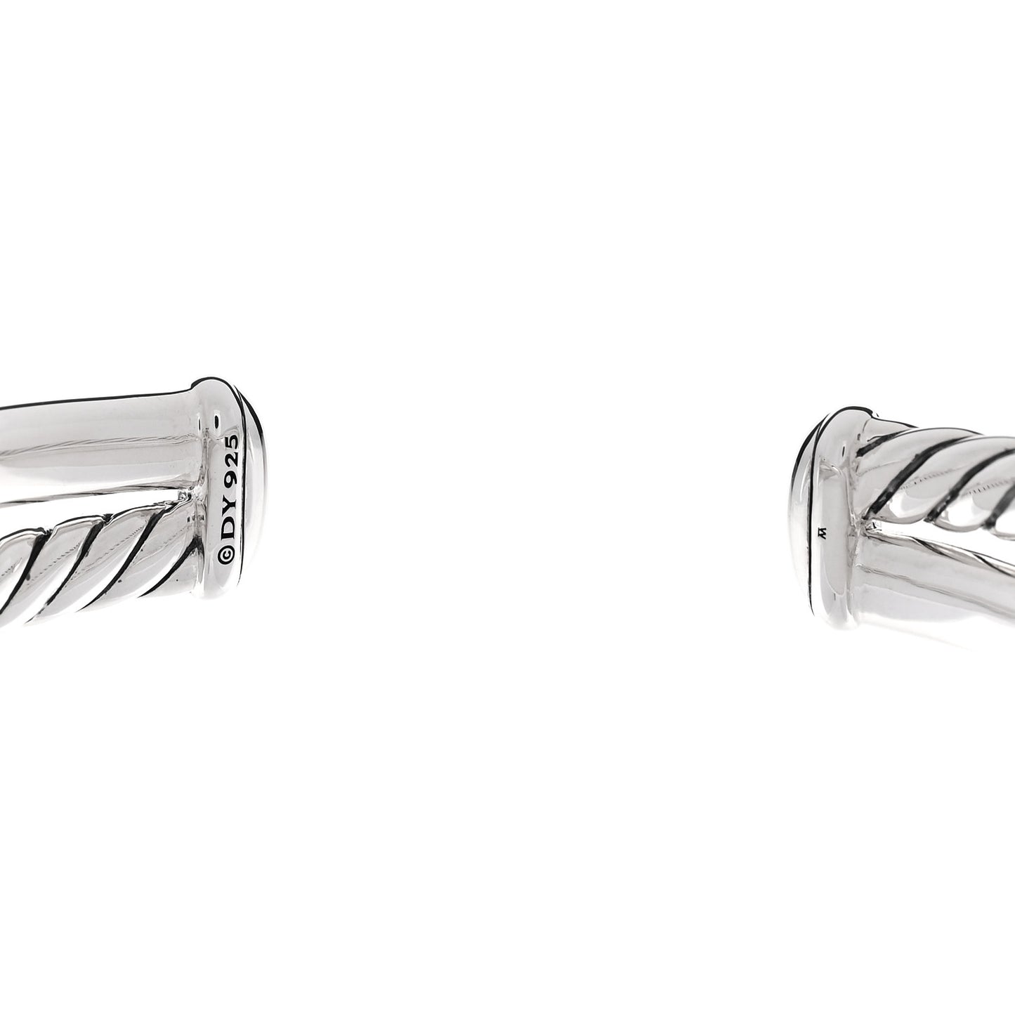 Sterling Silver 11mm Crossover 2 Row Cuff Bracelet