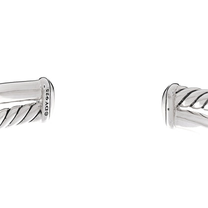David Yurman Sterling Silver 11mm Crossover 2 Row Cuff Bracelet 3 of 3