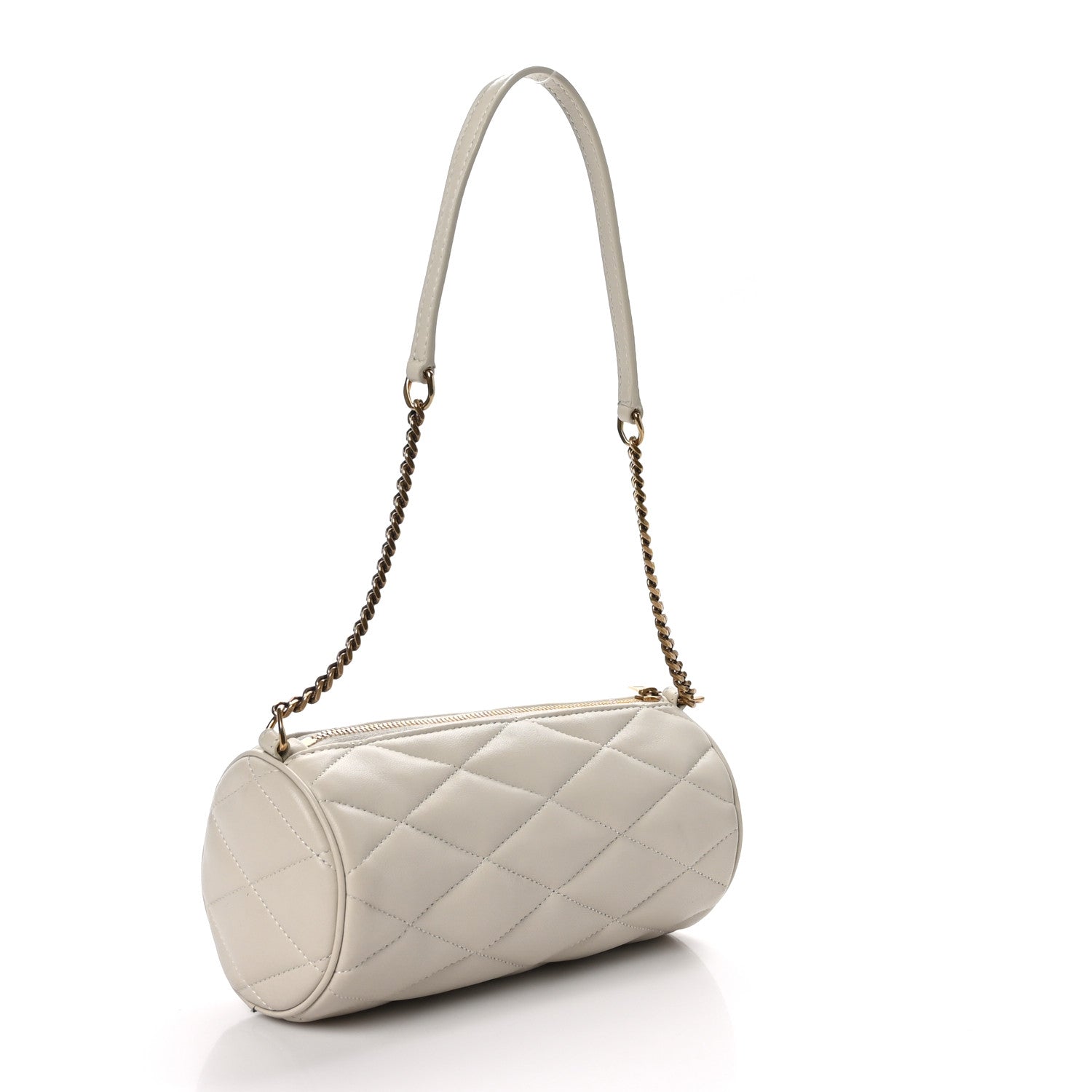 Saint Laurent Lambskin Monogram Mini Sade Tube Bag Vintage White 3 of 11
