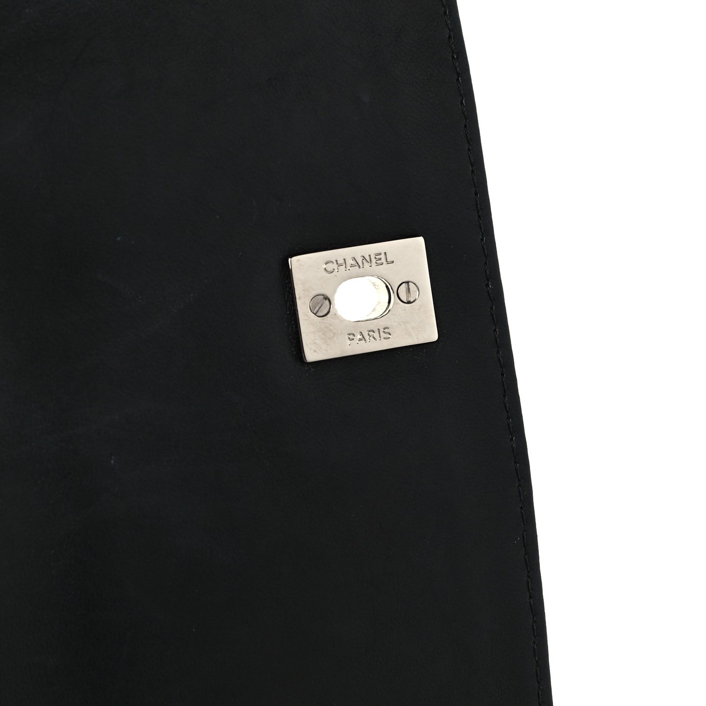 Patent Quilted Jumbo Flap Black