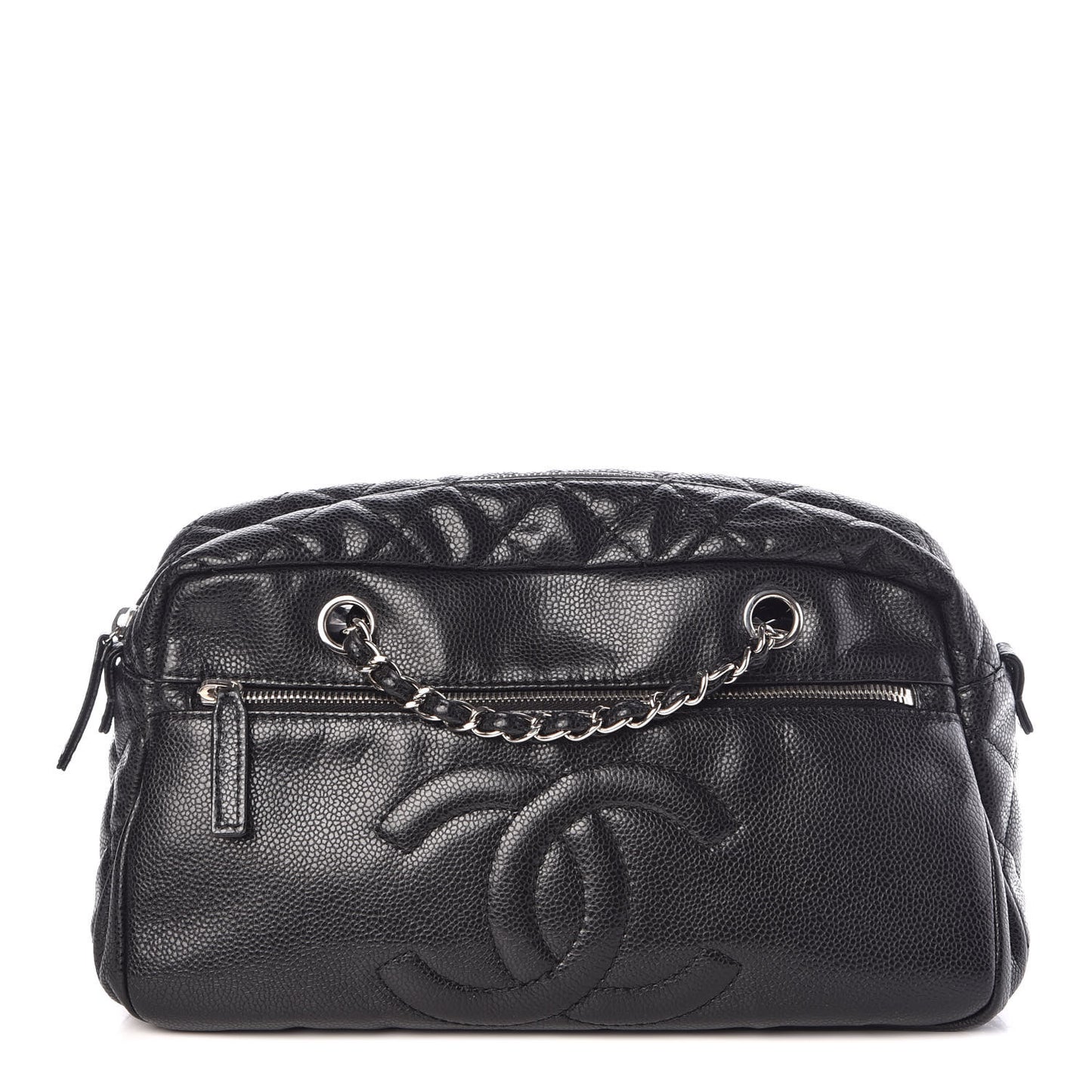 Caviar Quilted Timeless CC Shoulder Bag Black